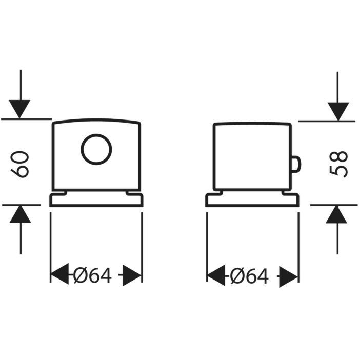 AXOR термостат на край ванны, Uno, золото арт. 38480250