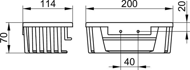 Keuco корзинка глубокая для губки съемная со скрытым креплением, universal, хром арт. 24942 010100