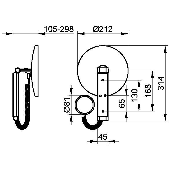 Keuco косметическое зеркало с подсветкой, ilook move, хром арт. 17612 019000