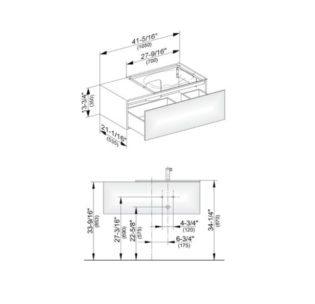 Keuco тумба подвесная под раковину с одним выдвижным фронтом, с внутренней светодиодной подсветкой, edition 11, белый арт. 31154 210100