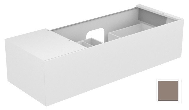 Keuco тумба подвесная под раковину справа с одним выдвижным фронтом, с внутренней светодиодной подсветкой, edition 11, трюфель арт. 31164 370100