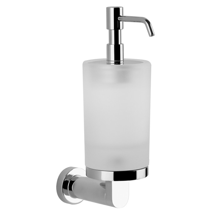 Gessi Дозатор для жидкого мыла, подвесной, сатинированное стекло, Emporio accessories, 38815#031 цвет: хром