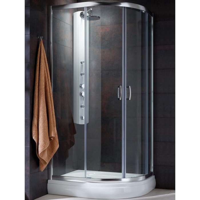 Radaway душевой уголок 1900 100x80 профиль хром стекло прозрачное, Premium Plus - 30491-01-01N
