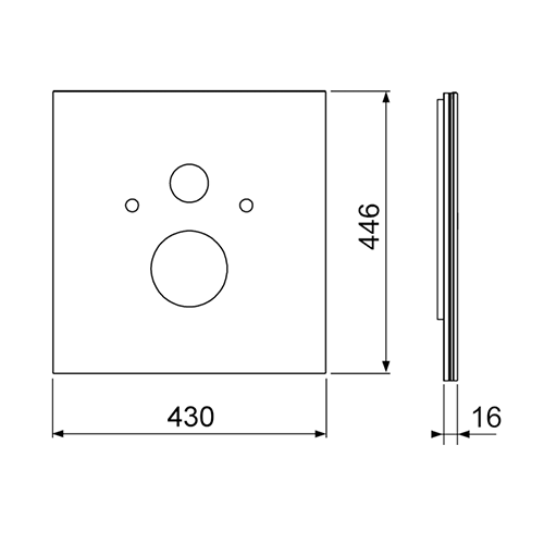 TECE нижняя панель для установки стандартного унитаза, стекло черное, lux - 9650105