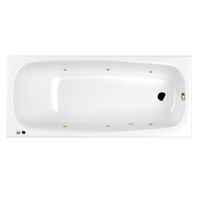 Встраиваемая ванна slim 170x75 soft, Whitecross Layla, золото арт. 0122.170075.100.SOFT.GL