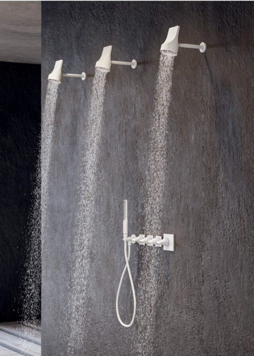 Bossini верхний душ d100 мм, c поворотным держателем, apice, серый арт. hh1000.045