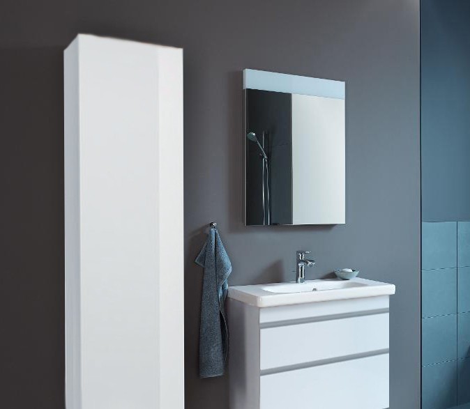 Duravit шкаф-пенал подвесной, durastyle, ds1228l02222 цвет: белый глянцевый