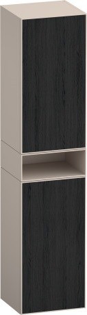 Duravit шкаф-пенал высокий 2 дверцы 360 мм х 400 мм х 1900 мм, zencha, ze1353r16830000 цвет: чёрный дуб/серо-коричневый суперматовый