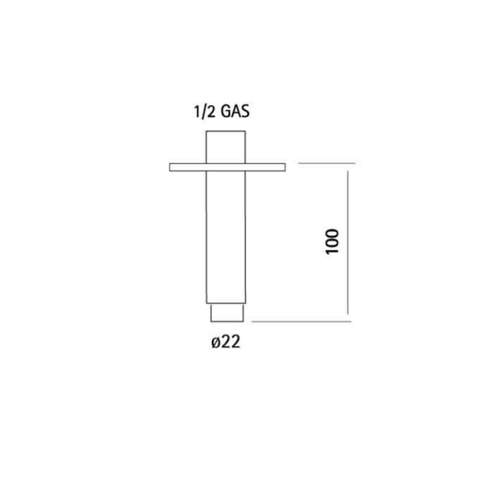 Cisal держатель верхнего душа, ds013551d1 xion, цвет: stainless steel