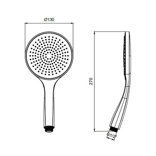 Almar ручной душ, velvet, e082116.cr цвет: хром