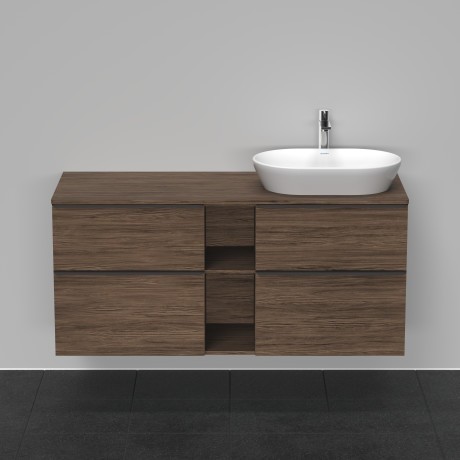 Duravit тумба подвесная под раковину справа 1400 мм х 550 мм, d-neo, de4970r2121 цвет: орех темный