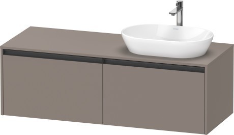 Duravit тумба подвесная под раковину справа 550 мм х 1400 мм х 459 мм, ketho.2, k24888r43430000 цвет: базальт матовый