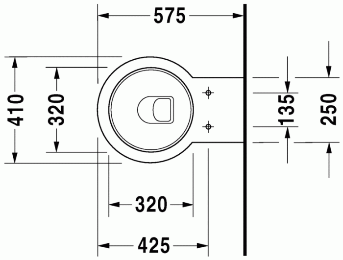 Duravit подвесной унитаз 58 см, starck 1, 0210090064 цвет: белый
