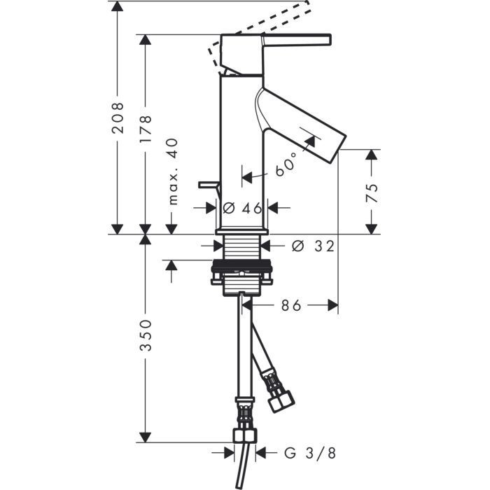 AXOR смеситель для раковины, Starck, шлифованное красное золото арт. 10001310