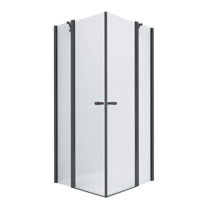 Душевое ограждение 2d 100x110x195, New trendy New soleo black, черный арт. K-0762
