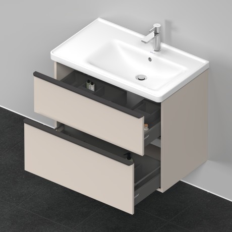Duravit тумба подвесная под раковину 784 мм х 452 мм, d-neo, de435809191 цвет: серо-коричневый матовый