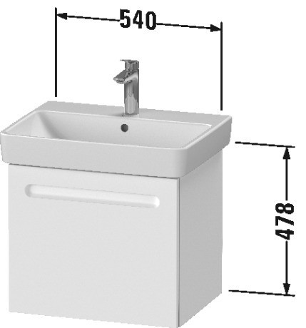 Duravit тумба подвесная 426 мм х 540 мм, no.1, n14381018180000 цвет: gres pietra grey opaco