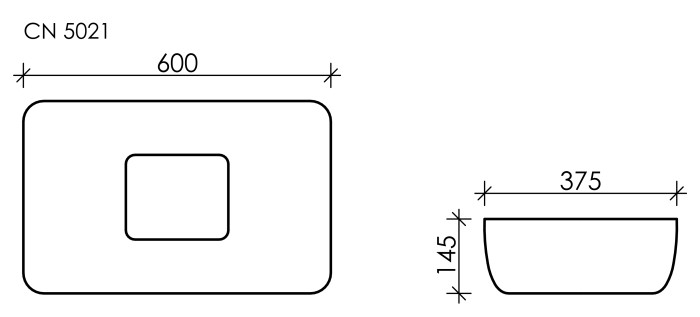 Ceramicanova раковина накладная element, cn5021 цвет: белый