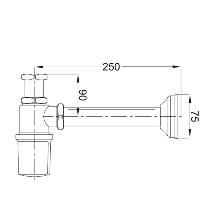 Fima Carlo Frattini бутылочный сифон для раковины sottolavabo, хром арт. f400cr