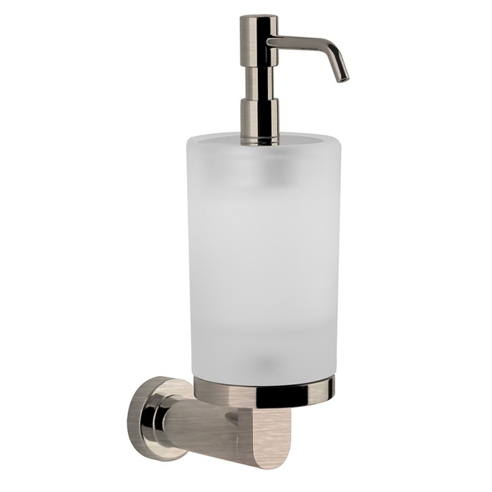 Gessi Дозатор для жидкого мыла, подвесной, сатинированное стекло, Emporio accessories, 38815#149 цвет: finox brushed nickel