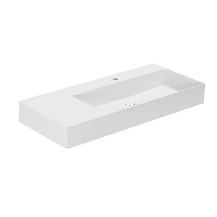 Azzurra раковина 102х46х12.5см., накладная, 1 отв., sx, Azzurra, ELLP10246LQM*1 цвет: белый