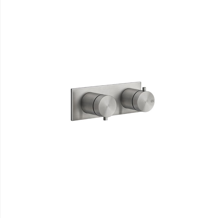 Gessi Термостатический смеситель, с подключением на 3/4”, фильтрами и вентилем с керамическими дисками, на одну позицию, Shower316, 54032#239 цвет: шлифованная сталь