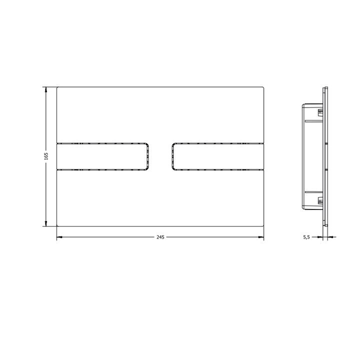 ArtCeram клавиша смыва (для унитаза), 712.000.bs inox цвет: нержавеющая сталь матовый