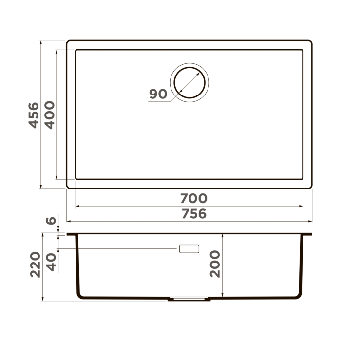Omoikiri кухонная мойка Yamakawa 75T Integra, платина арт. 4997280
