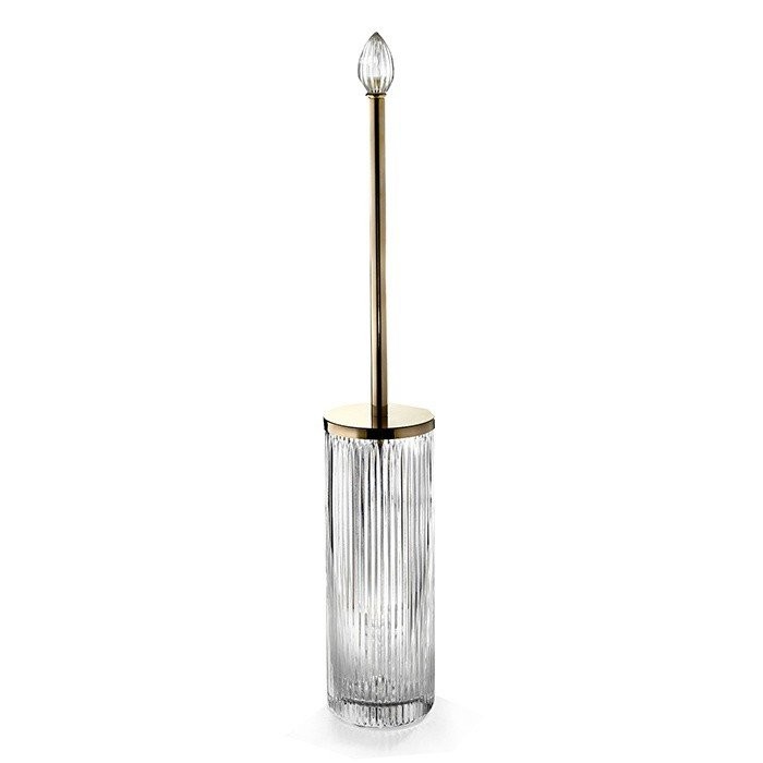 Ёршик для унитаза, напольный (золото матовое), 3SC Elegance Crystal - EL17ACRGO