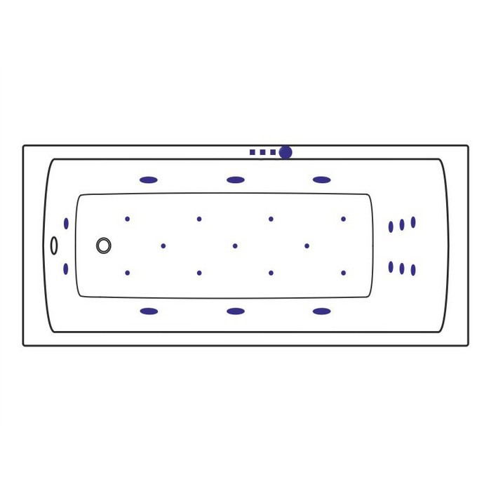 Встраиваемая ванна 170x75 ultra, Excellent Aquaria, золото арт. WAEX.AQU17.ULTRA.GL