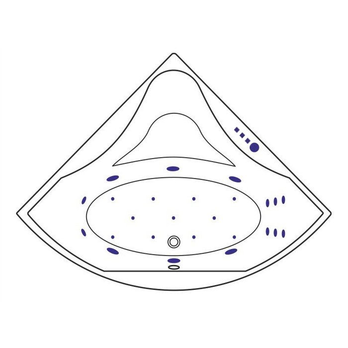 Встраиваемая ванна 150x150 ultra, Excellent Glamour, хром арт. WAEX.GLA15.ULTRA.CR