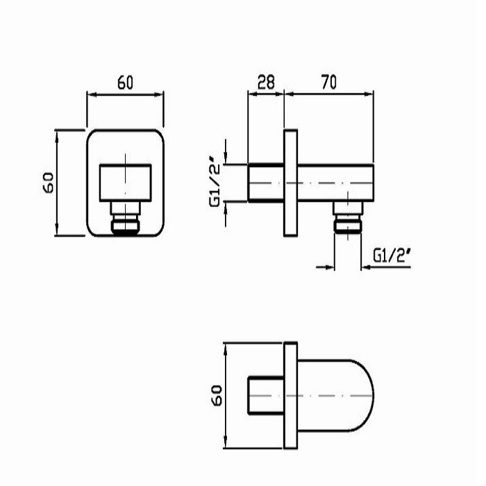 Zucchetti душевое подключение, jingle, хром арт. z93805