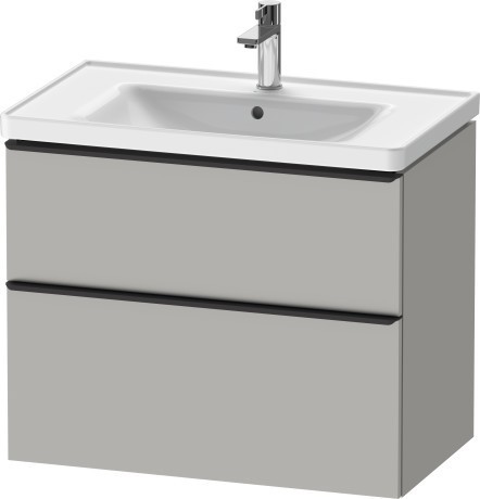 Duravit тумба подвесная под раковину 784 мм х 452 мм, d-neo, de435500707 цвет: бетонно-серый матовый