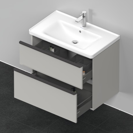 Duravit тумба подвесная под раковину 784 мм х 452 мм, d-neo, de435500707 цвет: бетонно-серый матовый