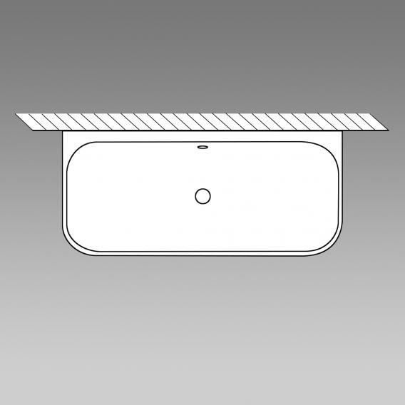 Duravit акриловая ванна air 1800 х 800 c двумя наклонами для спины, с бесшовной акриловой панелью и рамой, пристенная, vero air, 700417000000000 цвет: белый