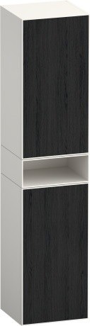 Duravit шкаф-пенал высокий 2 дверцы 360 мм х 400 мм х 1900 мм, zencha, ze1353r16840000 цвет: чёрный дуб/белый суперматовый