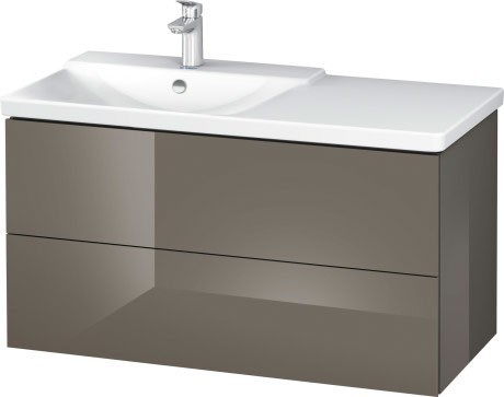 Duravit тумба подвесная под раковину, l-cube, lc625108989 цвет: фланелево-серый