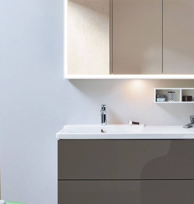 Duravit тумба подвесная под раковину, l-cube, lc625108989 цвет: фланелево-серый