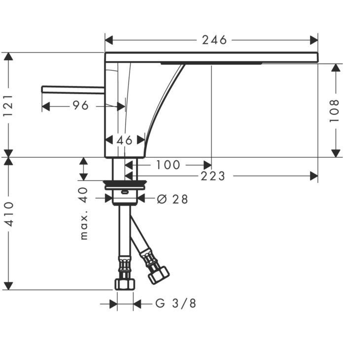 AXOR смеситель для раковины, Massaud, золото арт. 18010990