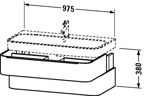 Duravit тумба подвесная под раковину, happy d.2, h2 6366 07575 цвет: лён