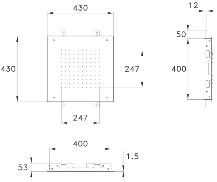 Stella верхний душ, wellness q430r, черный арт. di11101ne00