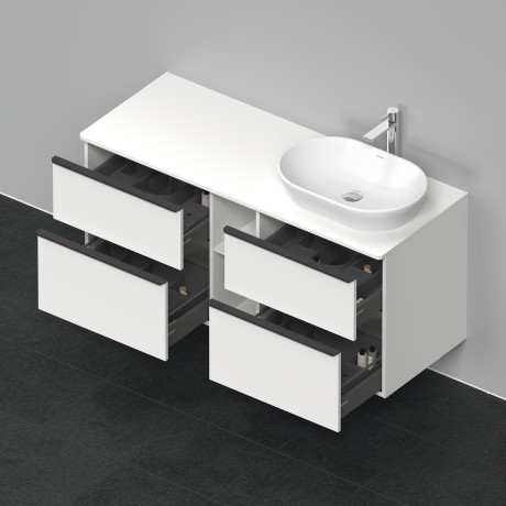 Duravit тумба подвесная под раковину справа 1400 мм х 550 мм, d-neo, de4970r1818 цвет: gres pietra grey opaco