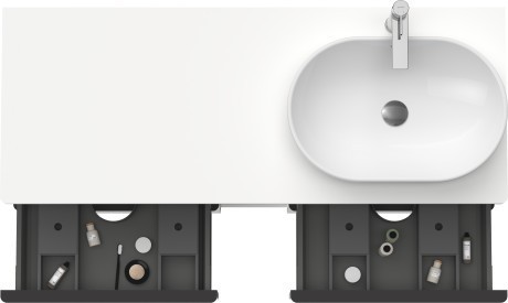 Duravit тумба подвесная под раковину справа 1400 мм х 550 мм, d-neo, de4970r1818 цвет: gres pietra grey opaco