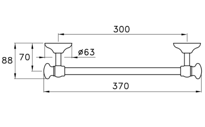 Stella полотенцедержатель, roma, хром арт. rm10000cr00