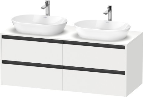 Duravit тумба подвесная под две раковины 550 мм х 1400 мм х 568 мм, ketho.2, k24898b18180000 цвет: gres pietra grey opaco