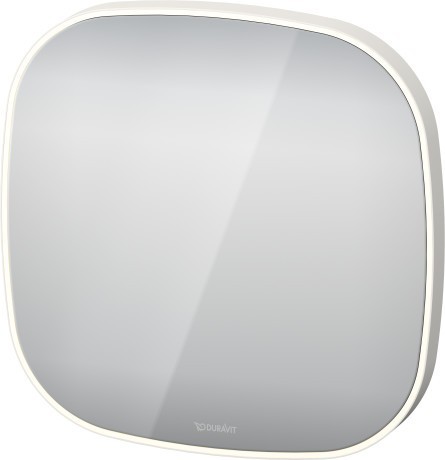 Duravit зеркало с подсветкой 500 мм х 500 мм, без подогрева, zencha, ze7055000000000 цвет: белый