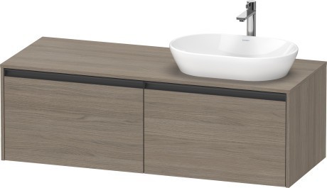 Duravit тумба подвесная под раковину справа 550 мм х 1400 мм х 459 мм, ketho.2, k24888r35350000 цвет: дуб терра