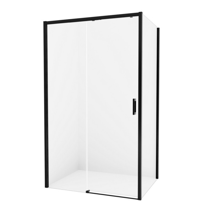 Душевое ограждение l 160x90x200, New trendy Prime black, черный арт. D-0328A/D-0129B