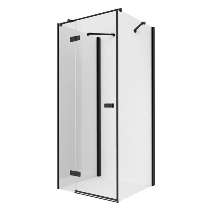 Душевое ограждение l 90x90x200, New trendy Reflexa black, черный арт. EXK-5013