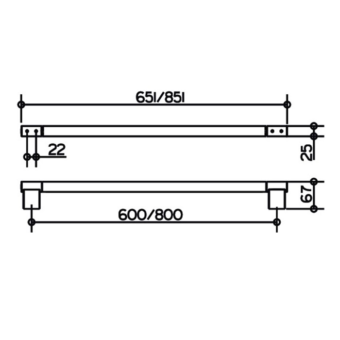 Keuco держатель для полотенца 80 см, plan, хром арт. 14901 010800